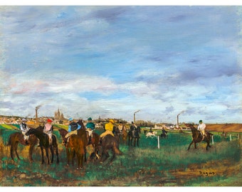 Edgar Degas, The Races, 1872 | Art Print | Canvas Print | Fine Art Poster | Art Reproduction | Archival Giclee | Gift Wrapped