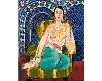 Henri Matisse, Seated Odalisque, 1926 | Art Print | Canvas Print | Fine Art Poster | Art Reproduction | Archival Giclee | Gift Wrapped