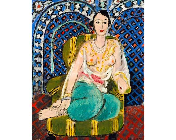 Henri Matisse, Seated Odalisque, 1926 | Art Print | Canvas Print | Fine Art Poster | Art Reproduction | Archival Giclee | Gift Wrapped