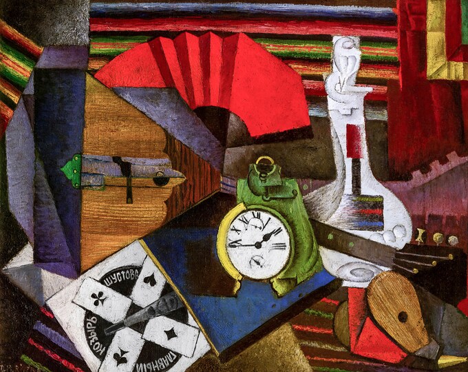 Diego Rivera, The Alarm Clock, 1914 | Art Print | Canvas Print | Fine Art Poster | Art Reproduction | Archival Giclee | Gift Wrapped