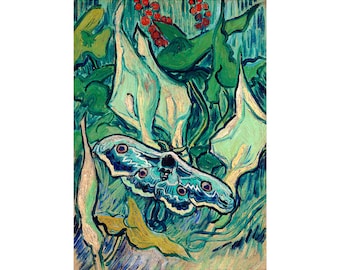 Van Gogh, Giant Peacock Moth, 1889 | Art Print | Canvas Print | Fine Art Poster | Art Reproduction | Archival Giclee | Gift Wrapped