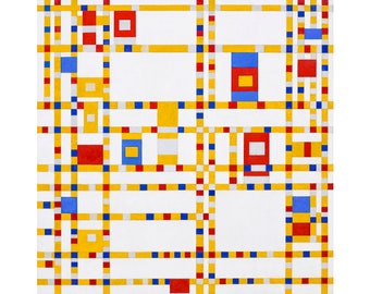 Piet Mondrian, Broadway Boogie-Woogie, 1943 | Art Print | Canvas Print | Fine Art Poster | Art Reproduction | Archival Giclee | Gift Wrapped