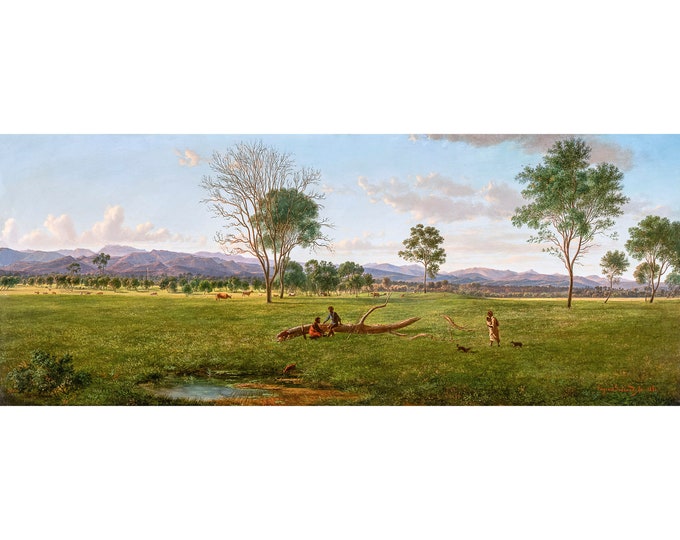 Eugene von Guerard, View Of The Gippsland Alps, From Bushy Park On The River Avon, 1861 | Art Print | Canvas Print | Fine Art Poster | Art