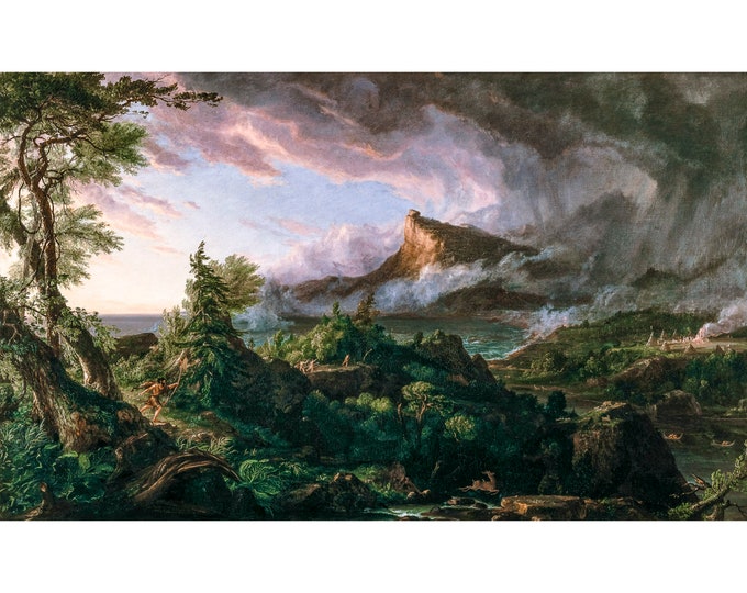 Thomas Cole, The Course of Empire, The Savage State, 1836 | Art Print | Canvas Print | Fine Art Poster | Art Reproduction | Archival Giclee