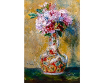 Renoir, Bouquet in a Vase, 1878 | Art Print | Canvas Print | Fine Art Poster | Art Reproduction | Archival Giclee | Gift Wrapped