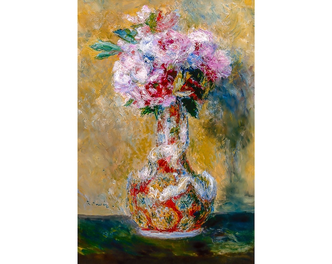 Renoir, Bouquet in a Vase, 1878 | Art Print | Canvas Print | Fine Art Poster | Art Reproduction | Archival Giclee | Gift Wrapped