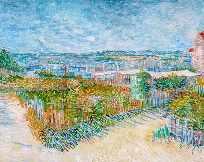 Van Gogh, Montmartre, behind the Moulin de la Galette, 1887 | Art Print | Canvas Print | Fine Art Poster | Art Reproduction | Archival