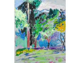 Matisse - Landscape at Collioure, (1906), Canvas Print or Fine Art Giclee - Enhanced