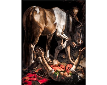Caravaggio, Conversion on the Way to Damascus, 1601 | Art Print | Canvas Print | Fine Art Poster | Art Reproduction | Archival Giclee | Gift