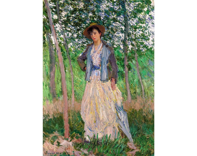 Claude Monet, The Stroller, 1886 | Art Print | Canvas Print | Fine Art Poster | Art Reproduction | Archival Giclee | Gift Wrapped