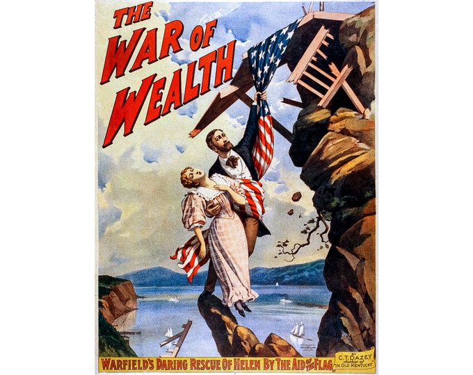 The War of Wealth, Theatre Poster | Art Print | Canvas Print | Fine Art Poster | Art Reproduction | Archival Giclee | Gift Wrapped