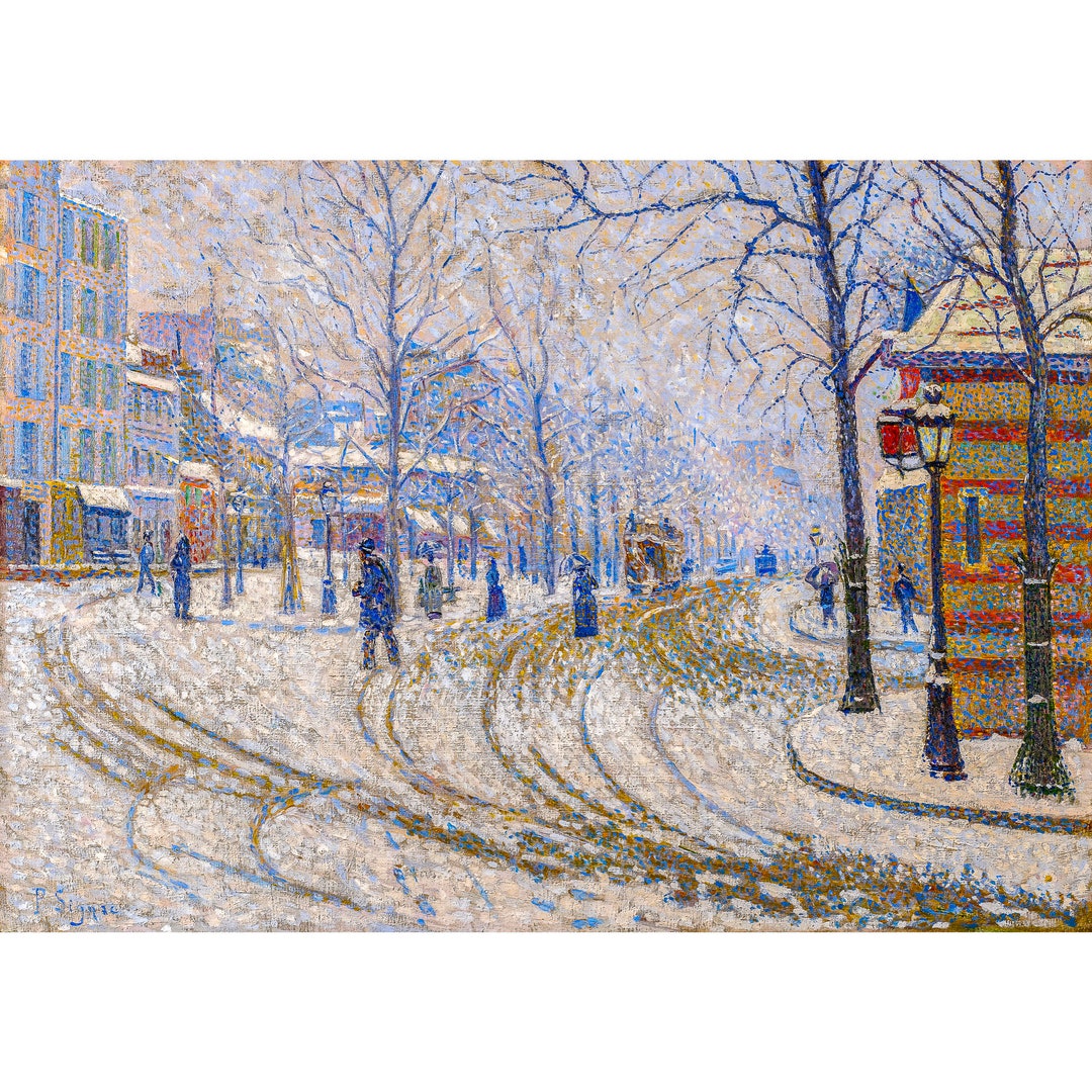 Signac Snow Paul Signac, Snow, Boulevard De Clichy, Paris, 1886 | Art Print ...