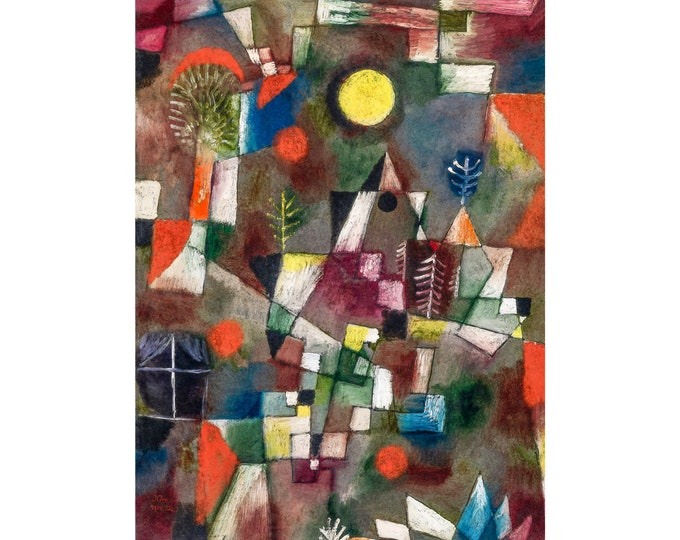 Paul Klee, Full Moon, Der Vollmond, 1919 | Art Print | Canvas Print | Fine Art Poster | Art Reproduction | Archival Print | Gift Wrapped