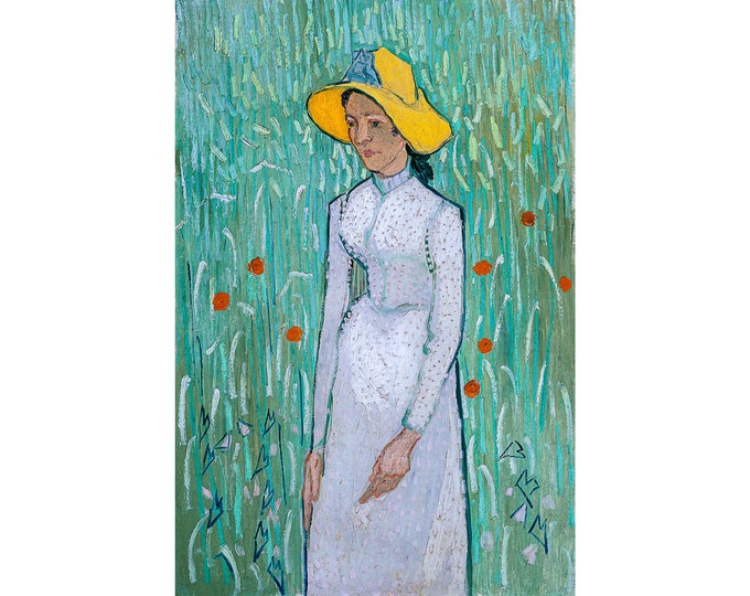 Vincent van Gogh, Girl in White, 1890 | Art Print | Canvas Print | Fine Art Poster | Art Reproduction | Archival Giclee | Gift Wrapped