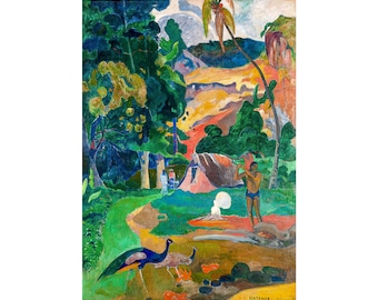 Paul Gauguin, Matamoe (Death), Landscape with Peacocks, 1892 | Art Print | Canvas Print | Fine Art Poster | Art Reproduction | Archival