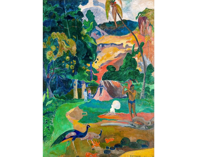 Paul Gauguin, Matamoe (Death), Landscape with Peacocks, 1892 | Art Print | Canvas Print | Fine Art Poster | Art Reproduction | Archival