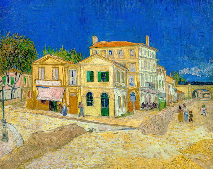 Van Gogh, Vincent's House in Arles (The Yellow House), 1888 | Art Print | Canvas Print | Fine Art Poster | Art Reproduction | Archival