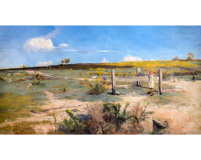 Arthur Streeton, Early Summer, Gorse in Bloom, 1888 | Art Print | Canvas Print | Fine Art Poster | Art Reproduction | Archival Giclee | Gift