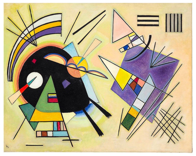 Wassily Kandinsky, Schwarz und Violett, 1923 | Art Print | Canvas Print | Fine Art Poster | Art Reproduction | Archival Giclee | Gift Wrap