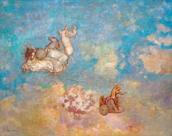 Odilon Redon, The Chariot of Apollo, 1916 | Art Print | Canvas Print | Fine Art Poster | Art Reproduction | Archival Giclee | Gift Wrapped
