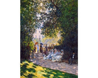 Claude Monet, The Parc Monceau, 1878 | Art Print | Canvas Print | Fine Art Poster | Art Reproduction | Archival Giclee | Gift Wrapped