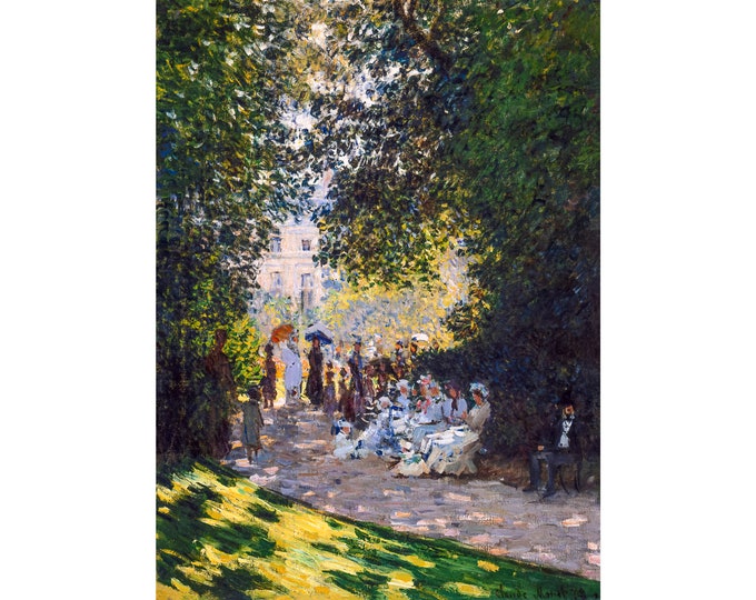 Claude Monet, The Parc Monceau, 1878 | Art Print | Canvas Print | Fine Art Poster | Art Reproduction | Archival Giclee | Gift Wrapped