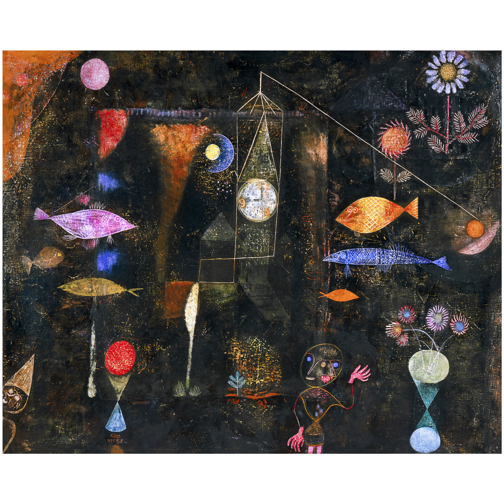 ARTCANVAS Fish Magic 1925 Canvas Art Print by Paul Klee