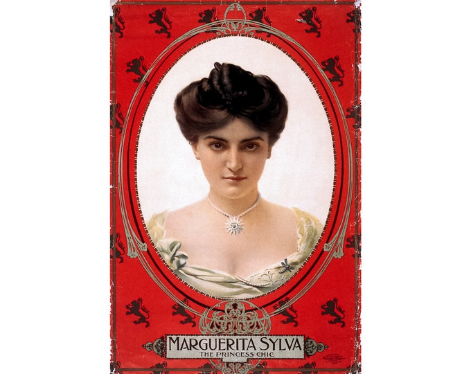 The Princess Chic, Marguerita Sylvia, Theatre Poster | Art Print | Canvas Print | Fine Art Poster | Art Reproduction | Archival Giclee
