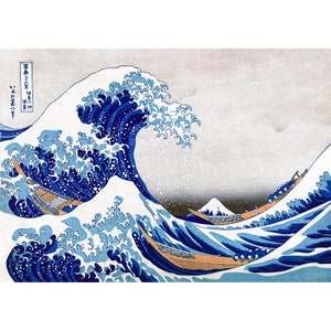 Hokusai, The Great Wave off Kanagawa, Tsunami, 1832 | Art Print | Canvas Print | Fine Art Poster | Art Reproduction | Archival Giclee | Gift