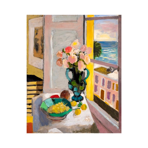Henri Matisse, Safrano Roses at the Window, 1925 | Art Print
