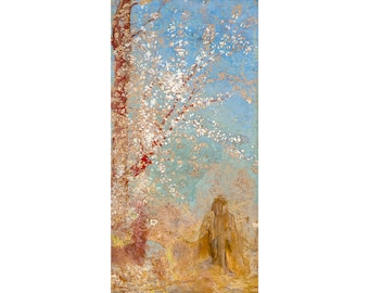 Odilon Redon, The Red Tree, 1905 | Art Print | Canvas Print | Fine Art Poster | Art Reproduction | Archival Giclee | Gift Wrapped