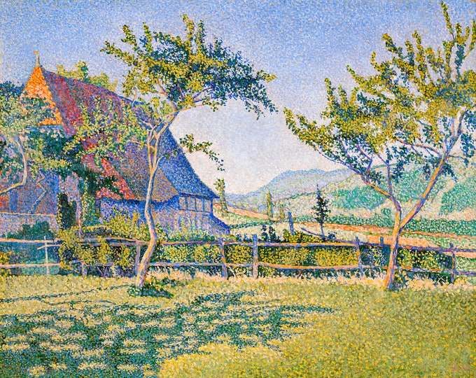 Paul Signac, Comblat-le-Château, the Meadow, 1886 | Art Print | Canvas Print | Fine Art Poster | Art Reproduction | Archival Giclee | Gift
