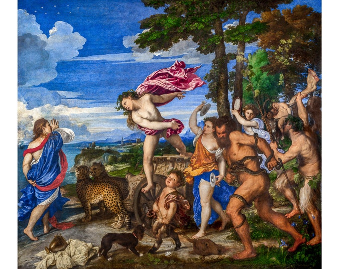 Titian, Bacchus and Ariadne, 1523 | Art Print | Canvas Print | Fine Art Poster | Art Reproduction | Archival Giclee | Gift Wrapped