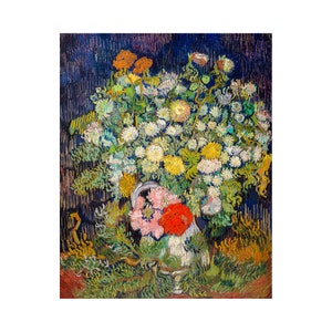 Van Gogh, Bouquet of Flowers in a Vase, 1890 | Art Print | Canvas Print | Fine Art Poster | Art Reproduction | Archival Giclee | Gift Wrap