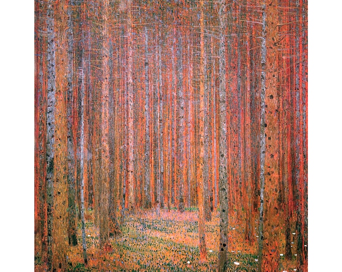 Gustav Klimt, Tannenwald, Pine Forest, 1902 | Art Print | Canvas Print | Fine Art Poster | Art Reproduction | Archival Giclee | Gift Wrapped