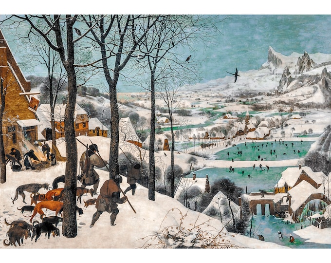Pieter Bruegel the Elder, The Hunters in the Snow, 1565 | Art Print | Canvas Print | Fine Art Poster | Art Reproduction | Archival Giclee
