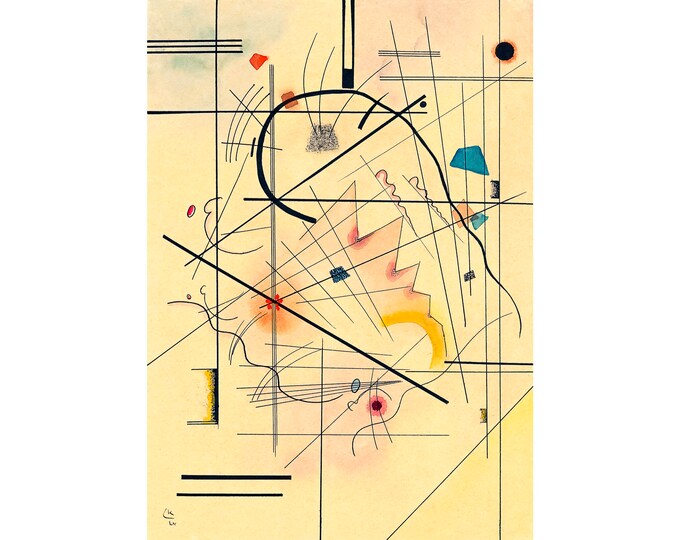 Wassily Kandinsky, Dünner druck, 1924 | Art Print | Canvas Print | Fine Art Poster | Art Reproduction | Archival Giclee | Gift Wrapped