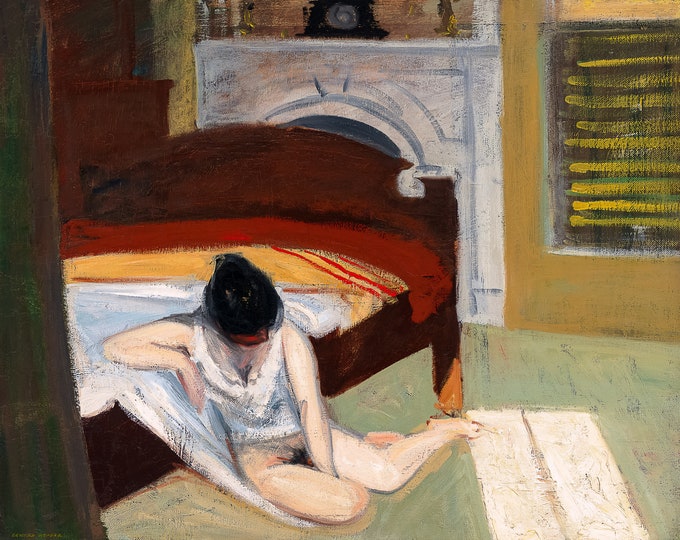 Edward Hopper, Summer Interior, 1909 | Art Print | Canvas Print | Fine Art Poster | Art Reproduction | Archival Giclee | Gift Wrapped
