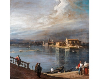Canaletto, San Cristoforo, San Michele, and Murano from the Fondamenta Nuove, Venice, 1723 | Art Print | Canvas Print | Fine Art Poster