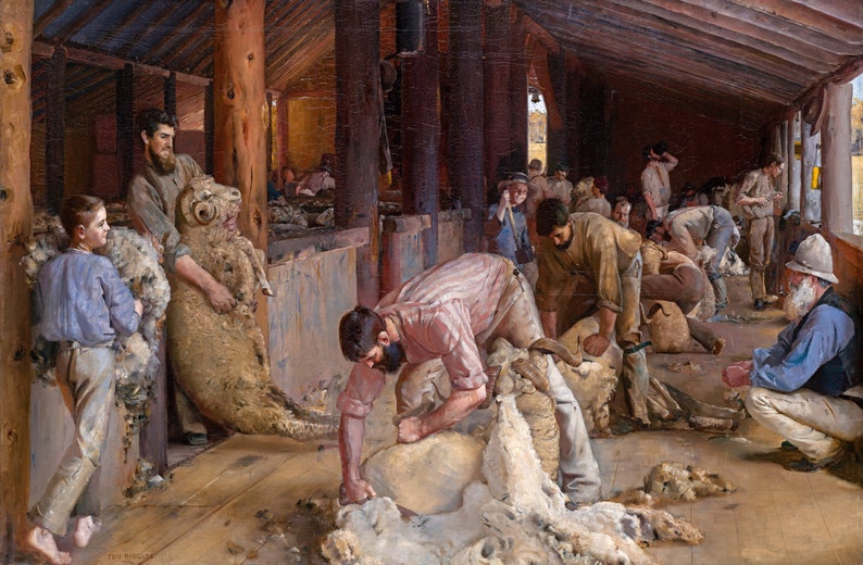 Fade Resistant HD Art Print or Canvas The Golden Fleece 1894 Tom Roberts