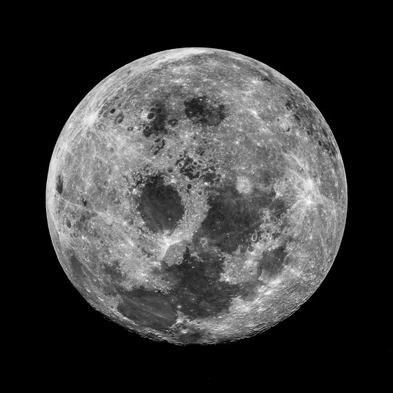 The Moon Lunar Apollo NASA Space Hubble Telescope HD | Etsy