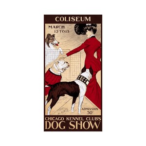Chicago Kennel Club Dog Show, Vintage Advertising | Art Print | Canvas Print | Fine Art Poster | Art Reproduction | Archival Giclee | Gift