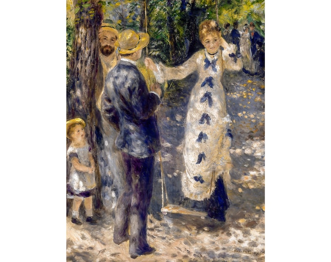 Renoir, The Swing, 1876 | Art Print | Canvas Print | Fine Art Poster | Art Reproduction | Archival Giclee | Gift Wrapped