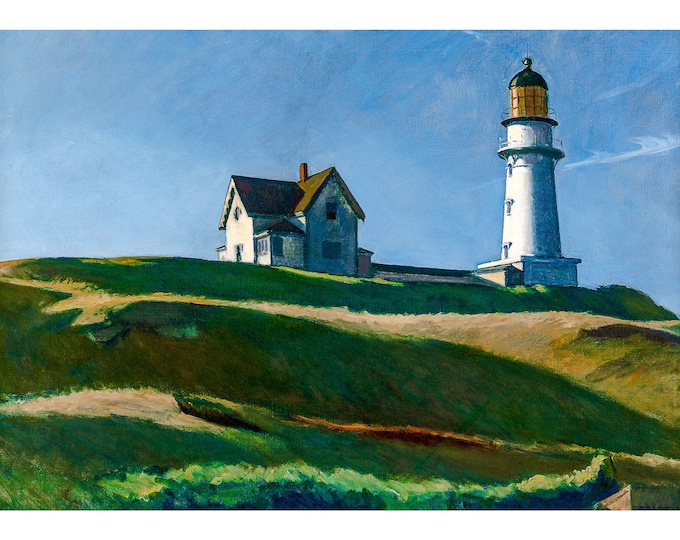 Edward Hopper, Lighthouse Hill, 1927 | Art Print | Canvas Print | Fine Art Poster | Art Reproduction | Archival Giclee | Gift Wrapped