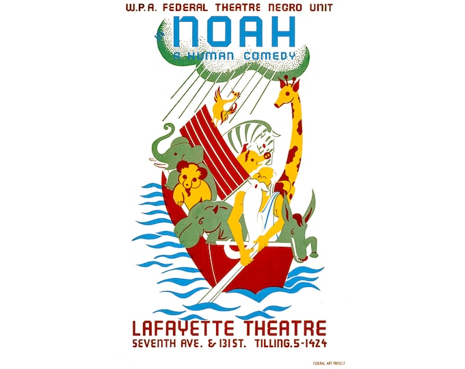 Noah, A Human Comedy, Lafayette Theatre | Art Print | Canvas Print | Fine Art Poster | Art Reproduction | Archival Giclee | Gift Wrapped