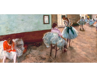 Edgar Degas, The Dance Lesson, 1879 | Art Print | Canvas Print | Fine Art Poster | Art Reproduction | Archival Giclee | Gift Wrapped