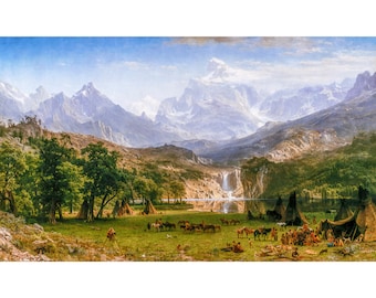 Albert Bierstadt, The Rocky Mountains, Lander's Peak, 1863 | Art Print | Canvas Print | Fine Art Poster | Art Reproduction | Archival Giclee