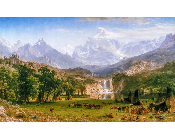 Albert Bierstadt, The Rocky Mountains, Lander's Peak, 1863 | Art Print | Canvas Print | Fine Art Poster | Art Reproduction | Archival Giclee