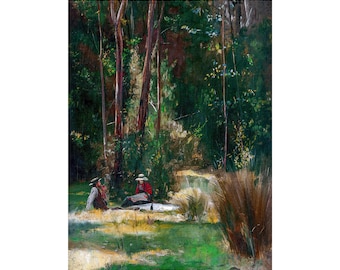 Tom Roberts, A Sunday Afternoon, 1887 | Art Print | Canvas Print | Fine Art Poster | Art Reproduction | Archival Giclee | Gift Wrapped