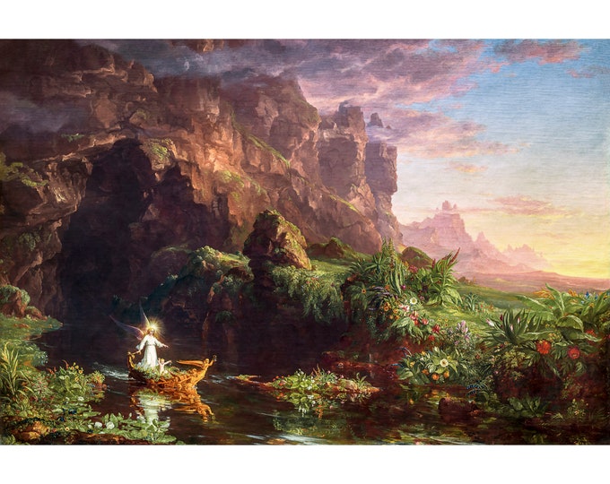 Thomas Cole, The Voyage of Life Childhood, 1842 | Art Print | Canvas Print | Fine Art Poster | Art Reproduction | Archival Giclee | Gift